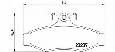 BREMBO p15005 -  Комплект тормозных колодок, дисковый тормоз