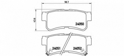 BREMBO p15009 -  Комплект тормозных колодок, дисковый тормоз