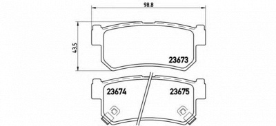 BREMBO p15010 -  Комплект тормозных колодок, дисковый тормоз