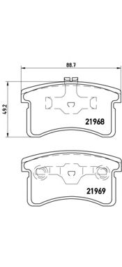 BREMBO p16006 -  Комплект тормозных колодок, дисковый тормоз