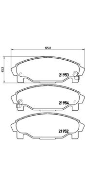 BREMBO p16007 -  Комплект тормозных колодок, дисковый тормоз