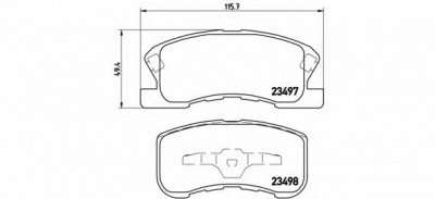 BREMBO p16008 -  Комплект тормозных колодок, дисковый тормоз