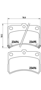 BREMBO p16009 -  Комплект тормозных колодок, дисковый тормоз