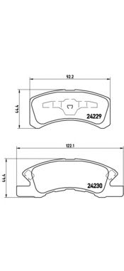 BREMBO p16011 -  Комплект тормозных колодок, дисковый тормоз