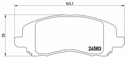 BREMBO p18001 -  Комплект тормозных колодок, дисковый тормоз