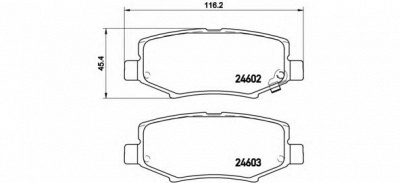 BREMBO p18024 -  Комплект тормозных колодок, дисковый тормоз