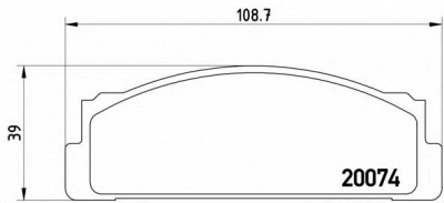 BREMBO p23002 -  Комплект тормозных колодок, дисковый тормоз