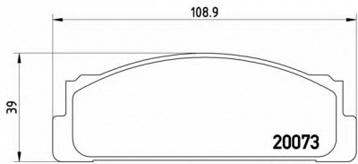 BREMBO p23003 -  Комплект тормозных колодок, дисковый тормоз