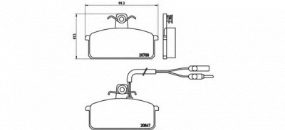 BREMBO p23019 -  Комплект тормозных колодок, дисковый тормоз