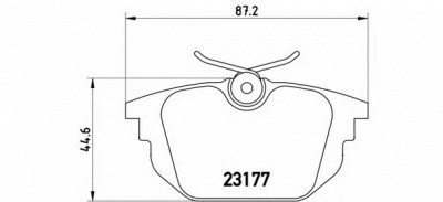 BREMBO p23026 -  Комплект тормозных колодок, дисковый тормоз