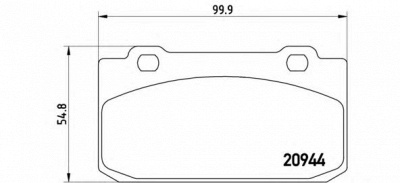 BREMBO p23027 -  Комплект тормозных колодок, дисковый тормоз