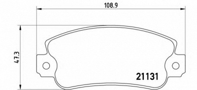 BREMBO p23029 -  Комплект тормозных колодок, дисковый тормоз