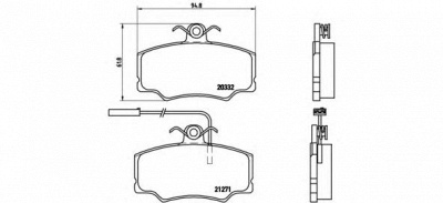 BREMBO p23048 -  Комплект тормозных колодок, дисковый тормоз