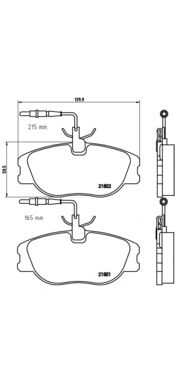 BREMBO p23061 -  Комплект тормозных колодок, дисковый тормоз