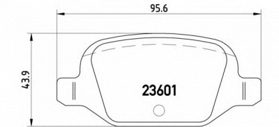 BREMBO p23064 -  Комплект тормозных колодок, дисковый тормоз