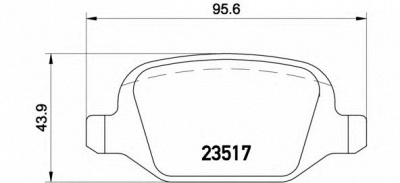 BREMBO p23065 -  Комплект тормозных колодок, дисковый тормоз