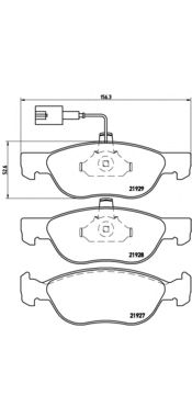 BREMBO p23070 -  Комплект тормозных колодок, дисковый тормоз