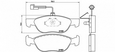 BREMBO p23071 -  Комплект тормозных колодок, дисковый тормоз