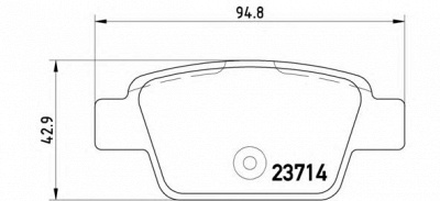 BREMBO p23080 -  Комплект тормозных колодок, дисковый тормоз