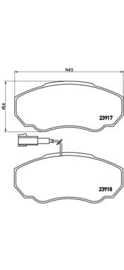BREMBO p23091 -  Комплект тормозных колодок, дисковый тормоз