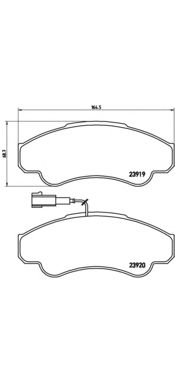 BREMBO p23092 -  Комплект тормозных колодок, дисковый тормоз