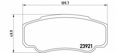 BREMBO p23093 -  Комплект тормозных колодок, дисковый тормоз