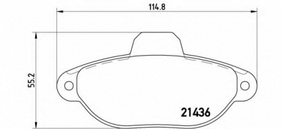 BREMBO p23096 -  Комплект тормозных колодок, дисковый тормоз