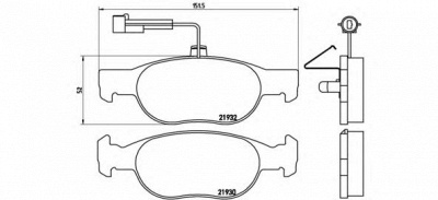 BREMBO p23113 -  Комплект тормозных колодок, дисковый тормоз