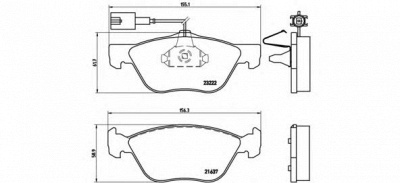 BREMBO p23116 -  Комплект тормозных колодок, дисковый тормоз