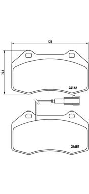 BREMBO p23117 -  Комплект тормозных колодок, дисковый тормоз