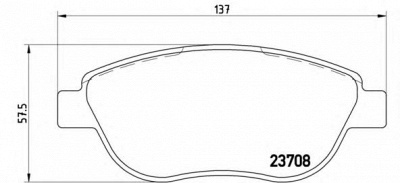 BREMBO p23119 -  Комплект тормозных колодок, дисковый тормоз