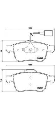 BREMBO p23132 -  Комплект тормозных колодок, дисковый тормоз