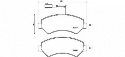 BREMBO p23136 -  Комплект тормозных колодок, дисковый тормоз