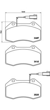 BREMBO p23139 -  Комплект тормозных колодок, дисковый тормоз