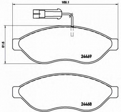 BREMBO p23143 -  Комплект тормозных колодок, дисковый тормоз