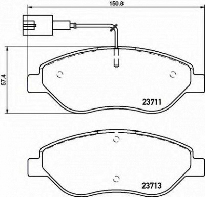 BREMBO p23145 -  Комплект тормозных колодок, дисковый тормоз