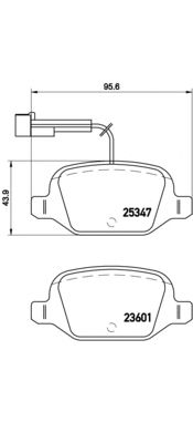 BREMBO p23146 -  Комплект тормозных колодок, дисковый тормоз