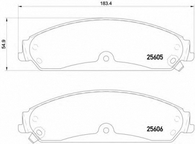 BREMBO p23149 -  Комплект тормозных колодок, дисковый тормоз