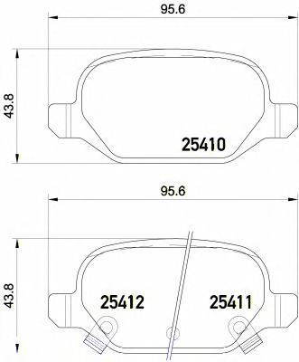 BREMBO p23151 -  Комплект тормозных колодок, дисковый тормоз