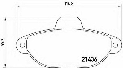 BREMBO p23160 -  Комплект тормозных колодок, дисковый тормоз