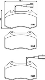 BREMBO p23162 -  Комплект тормозных колодок, дисковый тормоз