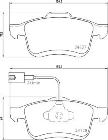 BREMBO p23163 -  Комплект тормозных колодок, дисковый тормоз
