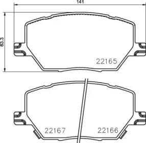 BREMBO p23164 -  Комплект тормозных колодок, дисковый тормоз