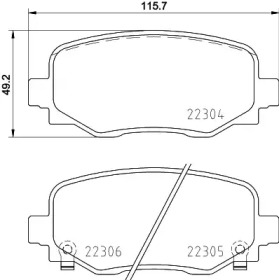 BREMBO p23177 -  Комплект тормозных колодок, дисковый тормоз