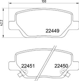 BREMBO p23179 -  Комплект тормозных колодок, дисковый тормоз