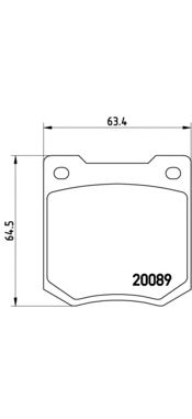 BREMBO p24003 -  Комплект тормозных колодок, дисковый тормоз