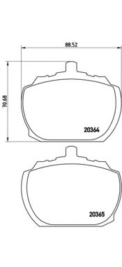 BREMBO p24004 -  Комплект тормозных колодок, дисковый тормоз
