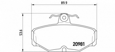 BREMBO p24018 -  Комплект тормозных колодок, дисковый тормоз