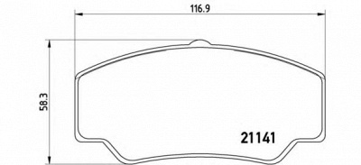 BREMBO p24023 -  Комплект тормозных колодок, дисковый тормоз