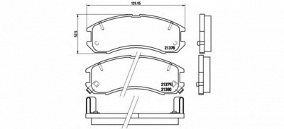 BREMBO p24024 -  Комплект тормозных колодок, дисковый тормоз